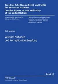 bokomslag Vereinte Nationen Und Korruptionsbekaempfung