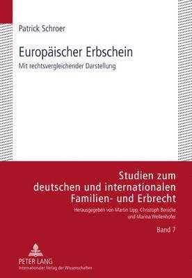 Patrick Schroer, Marina Wellenhofer - Europaeischer Erbschein, Inbunden