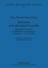 bokomslag Baltische Und Slavische Prosodie