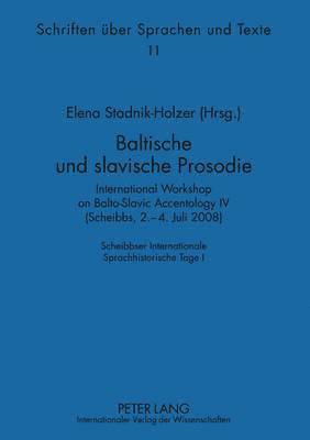 bokomslag Baltische Und Slavische Prosodie