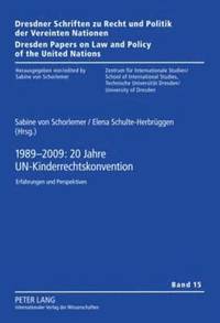 bokomslag 1989-2009: 20 Jahre Un-Kinderrechtskonvention