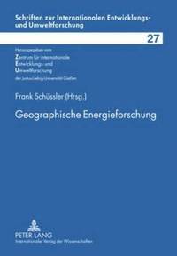 bokomslag Geographische Energieforschung