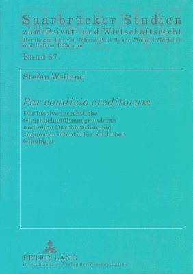 bokomslag Par Condicio Creditorum