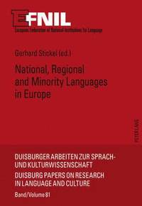 bokomslag National, Regional and Minority Languages in Europe