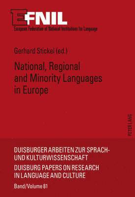 bokomslag National, Regional and Minority Languages in Europe