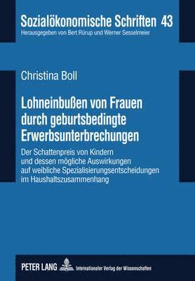 bokomslag Lohneinbuen Von Frauen Durch Geburtsbedingte Erwerbsunterbrechungen