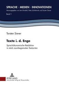 bokomslag Texte I. D. Enge