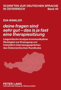 bokomslag 'Deine Fragen Sind Sehr Gut - Das Is Ja Fast Eine Therapiesitzung'