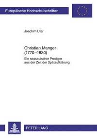 bokomslag Christian Manger (1770-1830)
