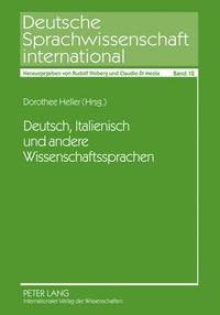 bokomslag Deutsch, Italienisch Und Andere Wissenschaftssprachen