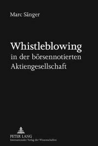 bokomslag Whistleblowing in Der Boersennotierten Aktiengesellschaft