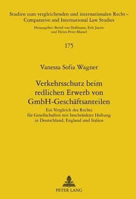 bokomslag Verkehrsschutz Beim Redlichen Erwerb Von Gmbh-Geschaeftsanteilen