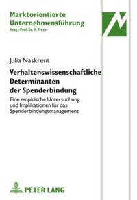 bokomslag Verhaltenswissenschaftliche Determinanten Der Spenderbindung