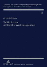 bokomslag Vindikation Und Richterlicher Wertungsspielraum