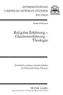 bokomslag Religiöse Erfahrung - Glaubenserfahrung - Theologie
