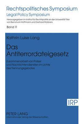 bokomslag Das Antiterrordateigesetz