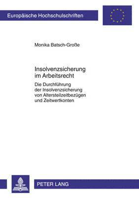 bokomslag Insolvenzsicherung Im Arbeitsrecht