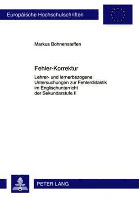 Markus Bohnensteffen - Fehler-Korrektur, Häftad