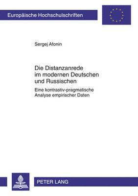 Die Distanzanrede Im Modernen Deutschen Und Russischen 1