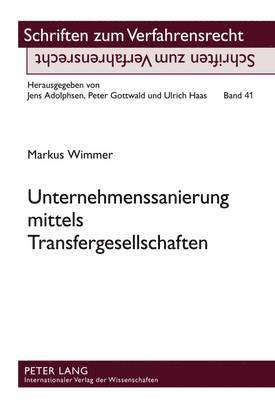 bokomslag Unternehmenssanierung Mittels Transfergesellschaften