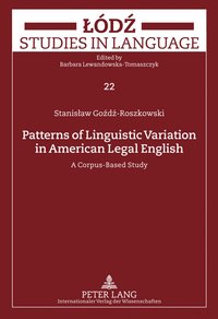 bokomslag Patterns of Linguistic Variation in American Legal English