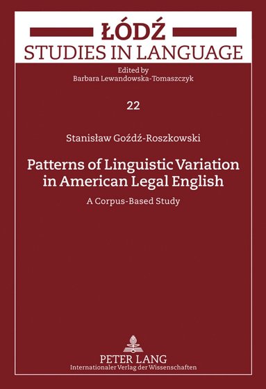 bokomslag Patterns of Linguistic Variation in American Legal English