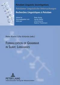 bokomslag Formalization of Grammar in Slavic Languages