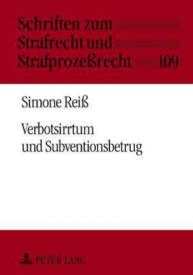 Verbotsirrtum Und Subventionsbetrug 1