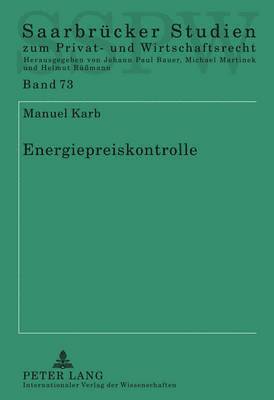 Manuel Karb, Michael Martinek - Energiepreiskontrolle, Inbunden