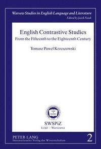 bokomslag English Contrastive Studies