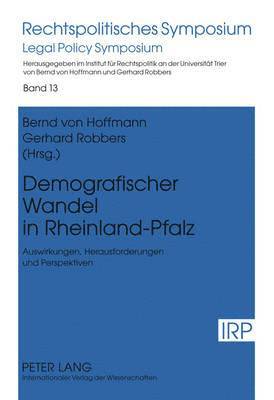 Bernd Von Hoffmann, Gerhard Robbers - Demografischer Wandel in Rheinland-Pfalz, Inbunden