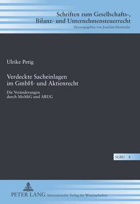 Verdeckte Sacheinlagen Im Gmbh- Und Aktienrecht 1