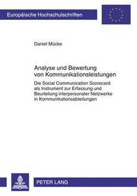 bokomslag Analyse Und Bewertung Von Kommunikationsleistungen