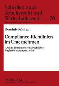 bokomslag Compliance-Richtlinien Im Unternehmen