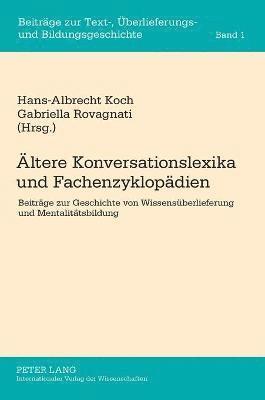 bokomslag Aeltere Konversationslexika und Fachenzyklopaedien