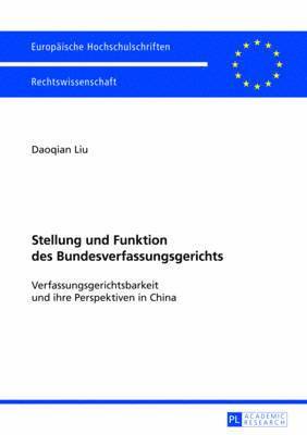 bokomslag Stellung Und Funktion Des Bundesverfassungsgerichts