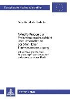 bokomslag Aktuelle Fragen Der Preismissbrauchsaufsicht Ueber Unternehmen Der Oeffentlichen Trinkwasserversorgung