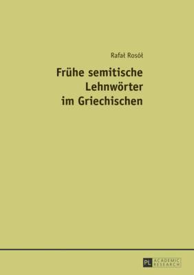 Fruehe Semitische Lehnwoerter Im Griechischen 1