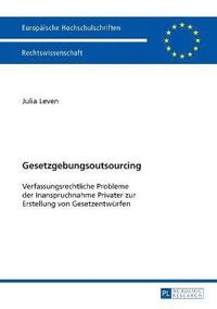 bokomslag Gesetzgebungsoutsourcing