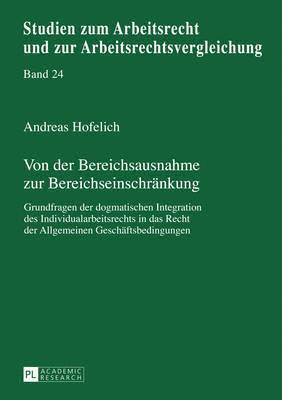 bokomslag Von Der Bereichsausnahme Zur Bereichseinschraenkung