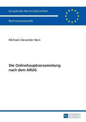 bokomslag Die Onlinehauptversammlung Nach Dem Arug