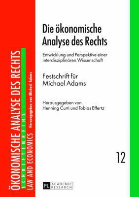 bokomslag Die Oekonomische Analyse Des Rechts