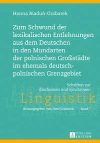 bokomslag Zum Schwund Der Lexikalischen Entlehnungen Aus Dem Deutschen in Den Mundarten Der Polnischen Grostaedte Im Ehemals Deutsch-Polnischen Grenzgebiet