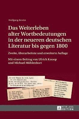Wolfgang Beutin - Weiterleben alter Wortbedeutungen in der neueren deutschen Literatur bis gegen 1800, Inbunden