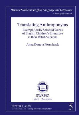 bokomslag Translating Anthroponyms