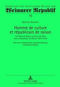 bokomslag Homme de Culture Et Rpublicain de Raison