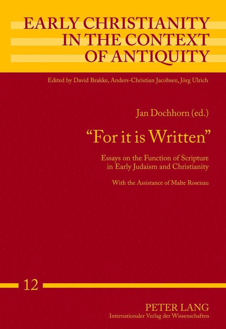 Jan Dochhorn - «For it is Written», Inbunden