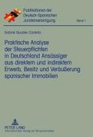 bokomslag Praktische Analyse Der Steuerpflichten in Deutschland Ansaessiger Aus Direktem Und Indirektem Erwerb, Besitz Und Veraeuerung Spanischer Immobilien