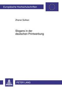 bokomslag Slogans in Der Deutschen Printwerbung