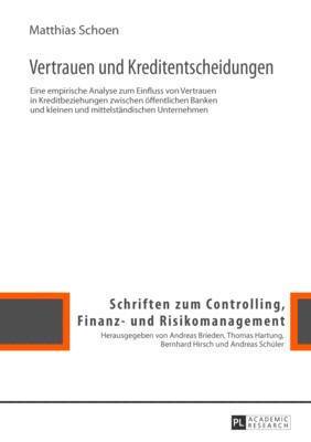 Matthias Schoen, Bernhard Hirsch - Vertrauen Und Kreditentscheidungen, Inbunden